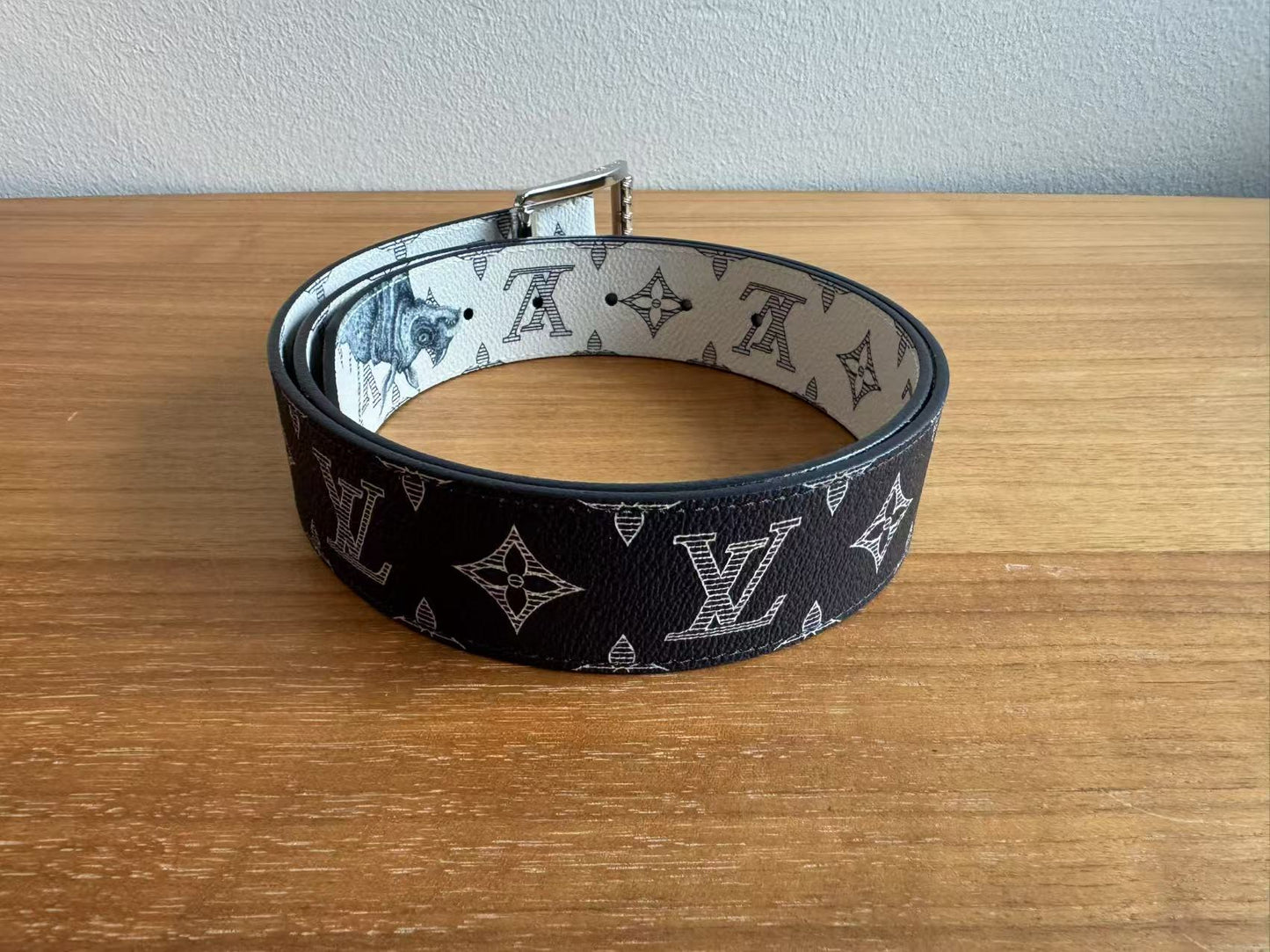 Louis Vuitton Monogram Chapman Brothers Rhino Lion Belt
