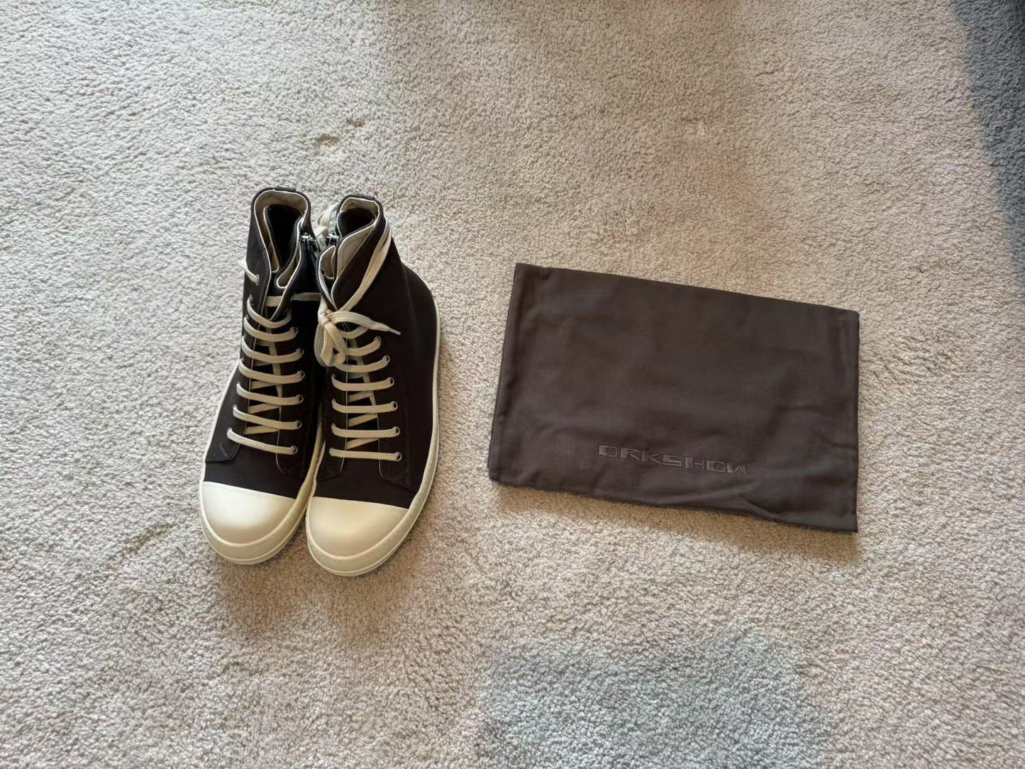 Rick Owens DRKSHDW Hollywood High 'Dark Dust/Milk' Sneaker