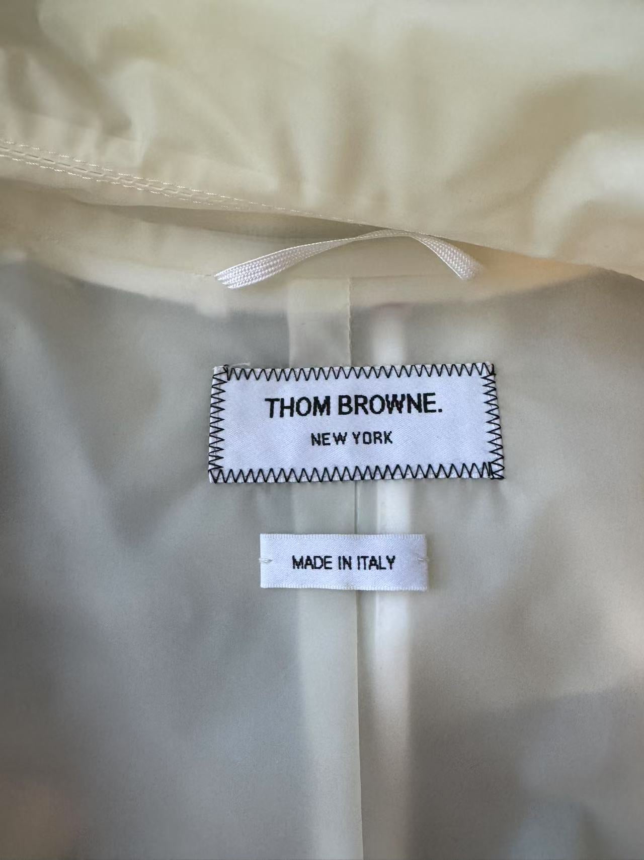 Thom Browne Transparent Stripe Rain Coat