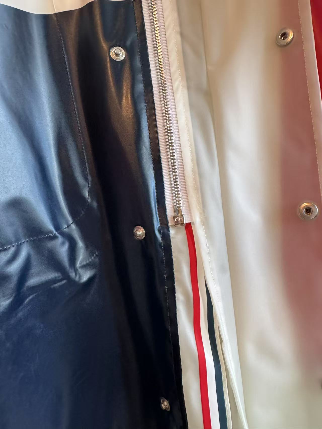 Thom Browne Transparent Stripe Rain Coat