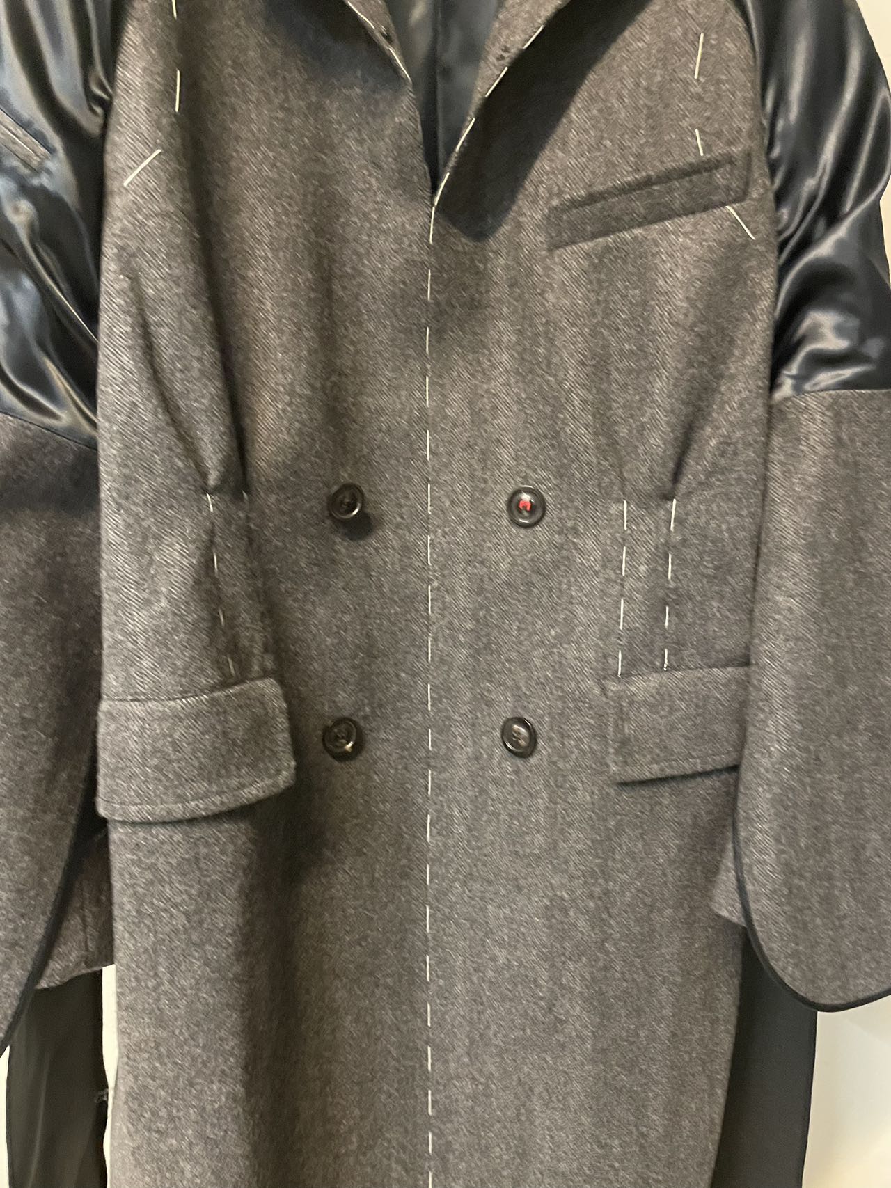 Maison Margiela Panelled Mid-Length Coat